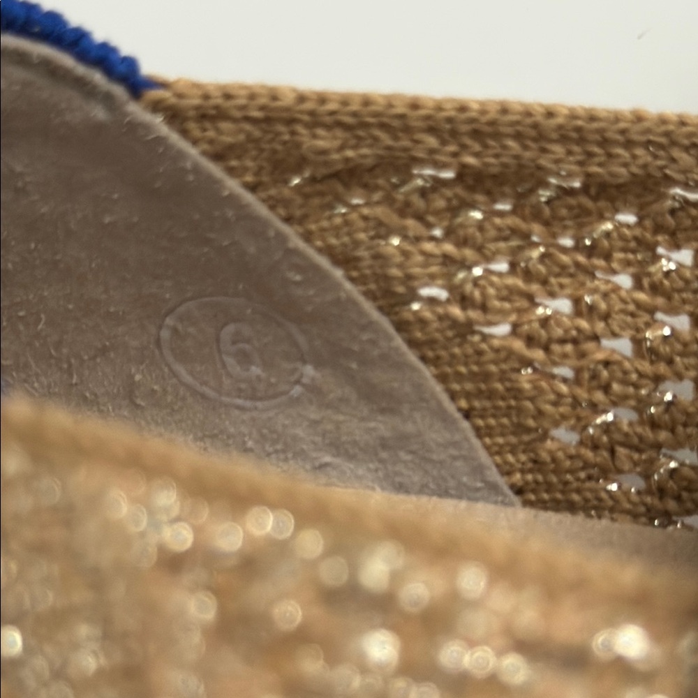 Rothy's Metallic Golden Sun Espadrille Mary Jane - Metallic Gold - Picture 7 of 9